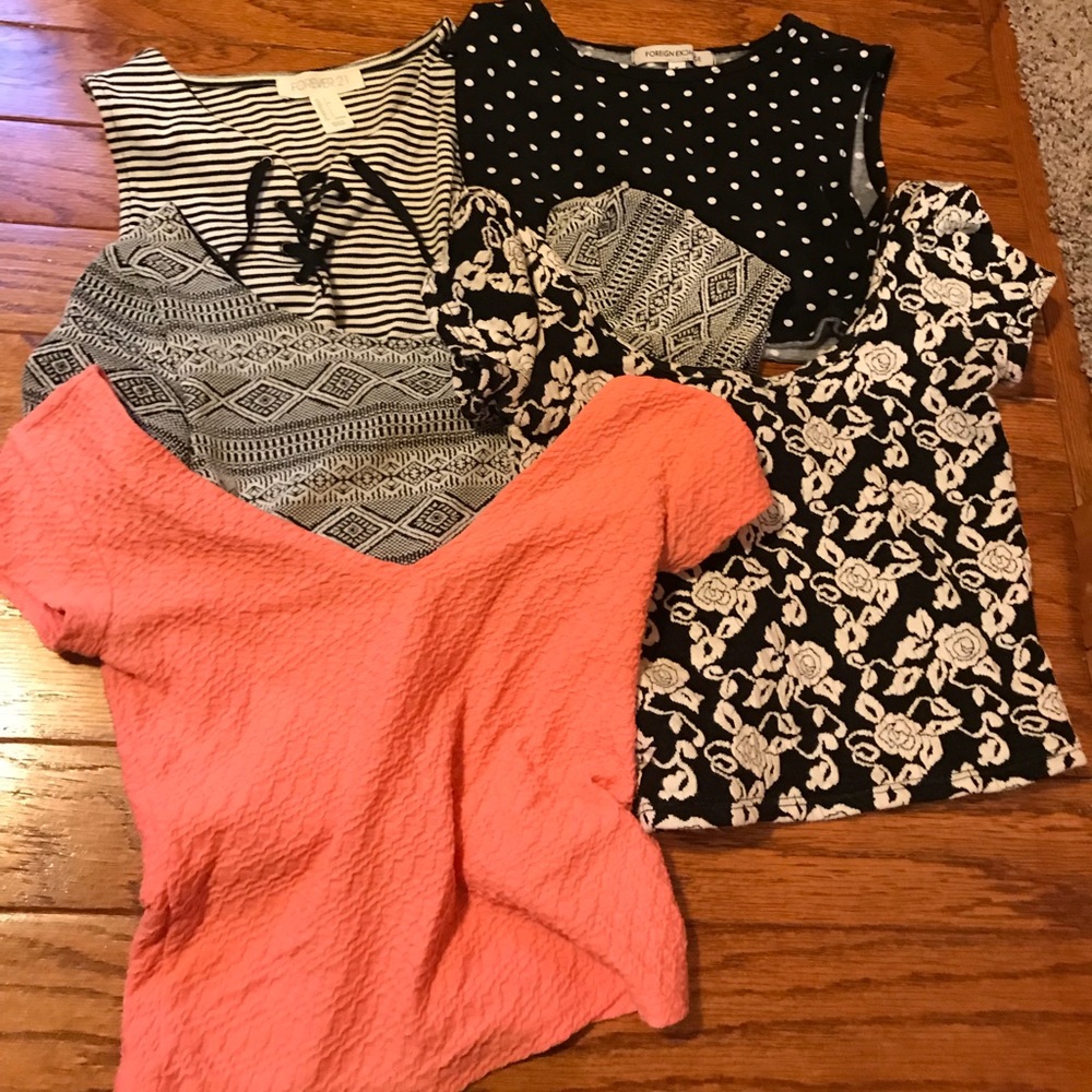 5 crop top bundle (various brands)